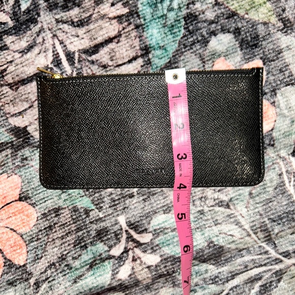 Coach Black Saffiano Leather Pouch with Gold Zipper - Picture 8 of 8